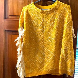 Spanish Yellow woven poncho